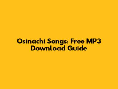 Osinachi Songs: Free MP3 Download Guide