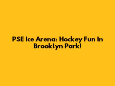 PSE Ice Arena: Hockey Fun In Brooklyn Park!