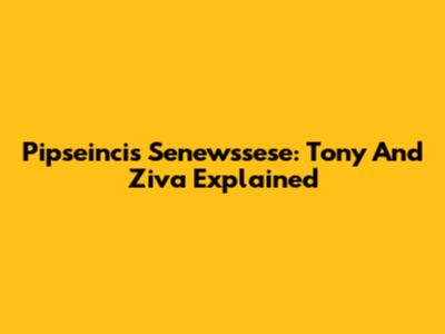 Pipseincis Senewssese: Tony And Ziva Explained