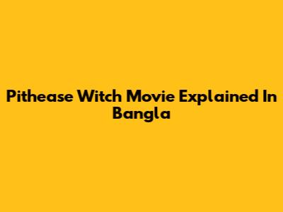 Pithease Witch Movie Explained In Bangla