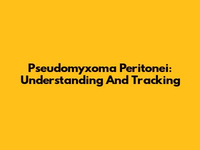 Pseudomyxoma Peritonei: Understanding And Tracking