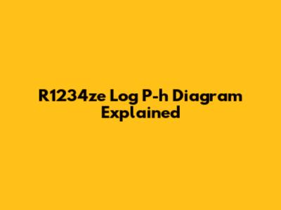 R1234ze Log P-h Diagram Explained