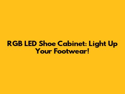 RGB LED Shoe Cabinet: Light Up Your Footwear!