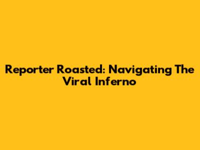 Reporter Roasted: Navigating The Viral Inferno