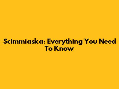 Scimmiaska: Everything You Need To Know