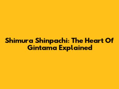 Shimura Shinpachi: The Heart Of Gintama Explained