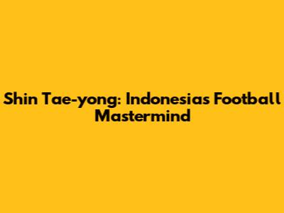 Shin Tae-yong: Indonesia's Football Mastermind