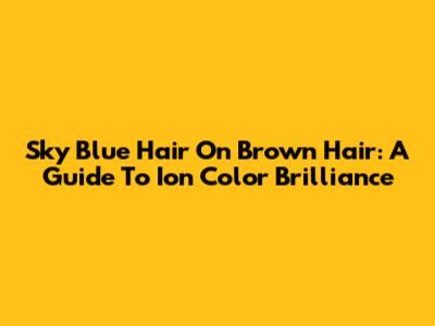 Sky Blue Hair On Brown Hair: A Guide To Ion Color Brilliance