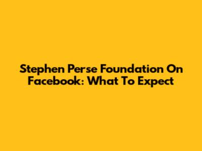 Stephen Perse Foundation On Facebook: What To Expect