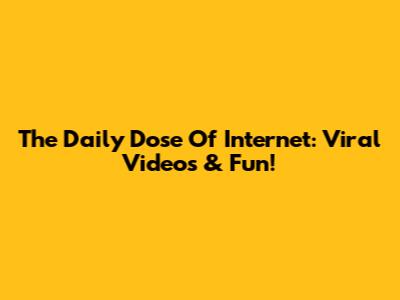 The Daily Dose Of Internet: Viral Videos & Fun!