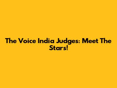 The Voice India Judges: Meet The Stars!