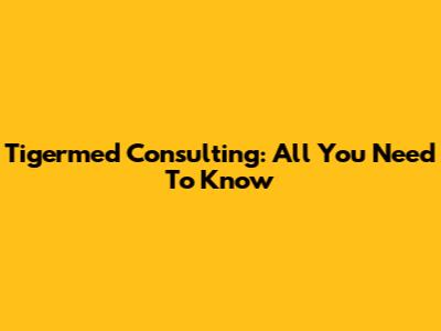 Tigermed Consulting: All You Need To Know