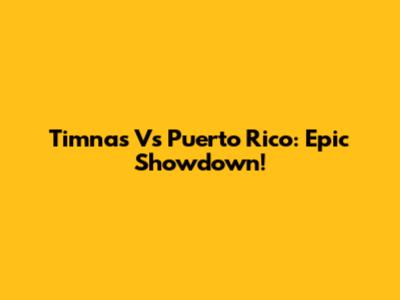 Timnas Vs Puerto Rico: Epic Showdown!