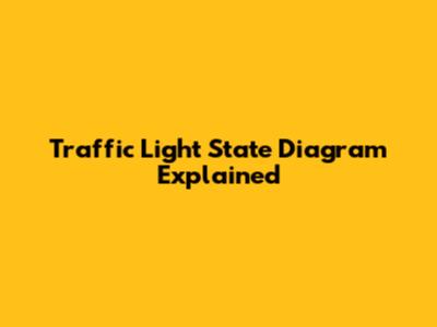 Traffic Light State Diagram Explained