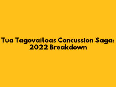 Tua Tagovailoa's Concussion Saga: 2022 Breakdown
