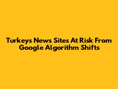 Turkey's News Sites At Risk From Google Algorithm Shifts