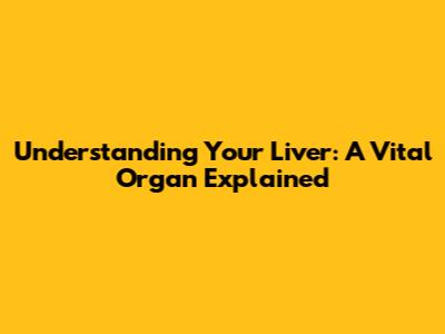 Understanding Your Liver: A Vital Organ Explained