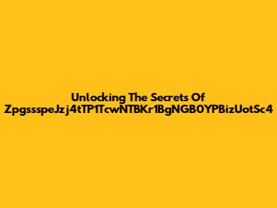 Unlocking The Secrets Of ZpgssspeJzj4tTP1TcwNTBKr1BgNGB0YPBizUotSc4