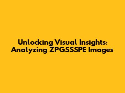 Unlocking Visual Insights: Analyzing ZPGSSSPE Images