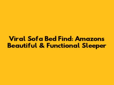 Viral Sofa Bed Find: Amazon's Beautiful & Functional Sleeper