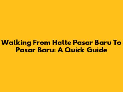 Walking From Halte Pasar Baru To Pasar Baru: A Quick Guide