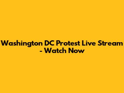 Washington DC Protest Live Stream - Watch Now