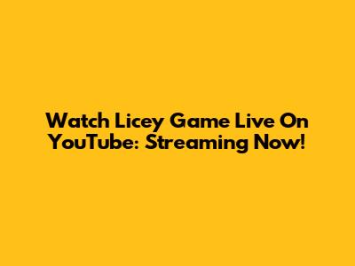 Watch Licey Game Live On YouTube: Streaming Now!